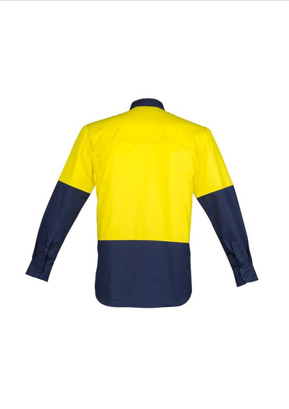 ZW560 - Mens Hi Vis Closed Front L/S Shirt - Syzmik sold by Kings Workwear  www.kingsworkwear.com.au