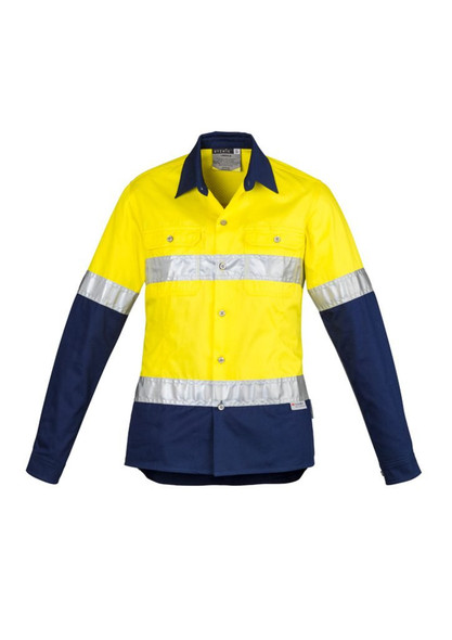 ZWL123 - Womens Hi Vis Spliced Industrial Shirt - Hoop Taped - Syzmik sold by Kings Workwear  www.kingsworkwear.com.au