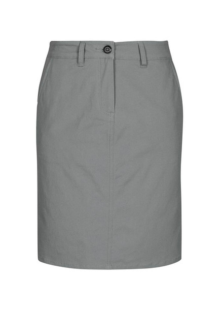 BS022L - Ladies Lawson Chino Skirt  - Biz Collection sold by Kings Workwear  www.kingsworkwear.com.au