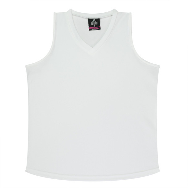 Front View of BOTANY LADY SINGLETS - W2107 -  sold by Kings Workwear www.kingsworkwear.com.au