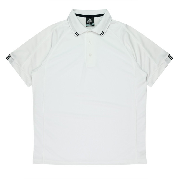 Front View of FLINDERS MENS POLOS - W1308 -  sold by Kings Workwear www.kingsworkwear.com.au