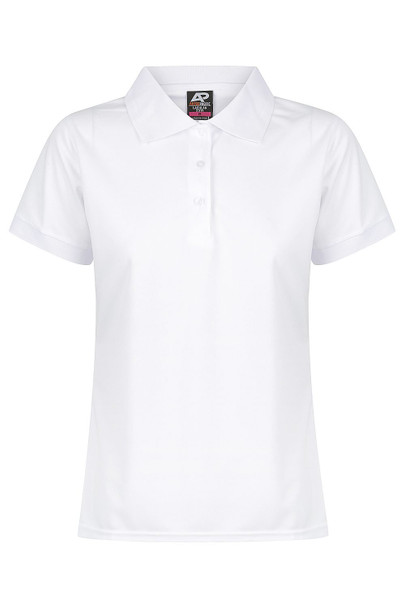 Front View of LACHLAN LADY POLOS - W2314 -  sold by Kings Workwear www.kingsworkwear.com.au