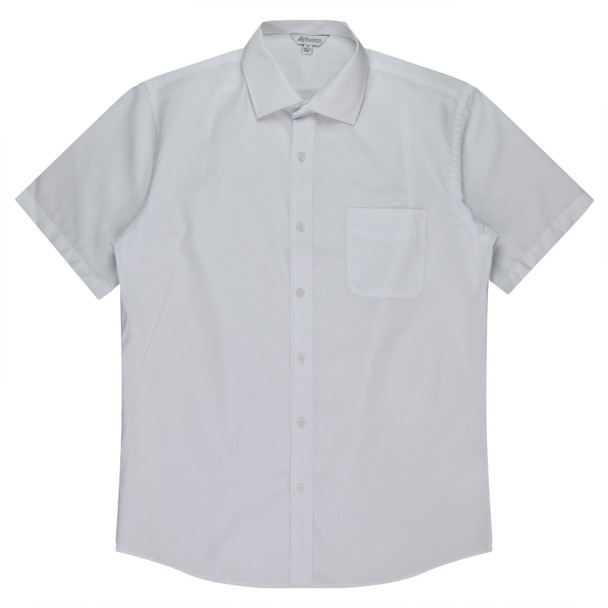 Front View of MOSMAN MENS SHIRT SHORT SLEEVE - W1903S -  sold by Kings Workwear www.kingsworkwear.com.au