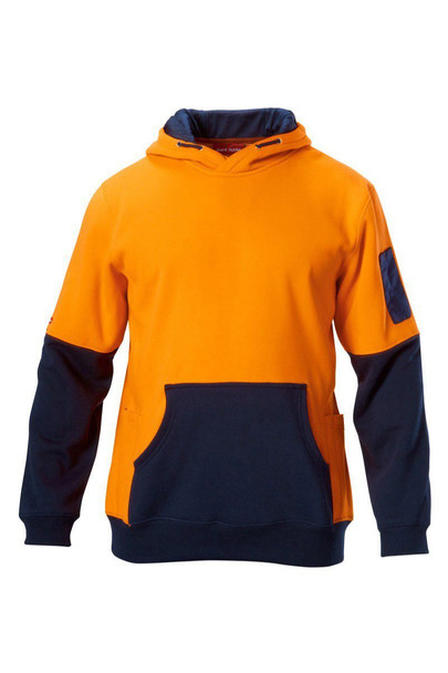 Hard Yakka Foundations Hi-Visibility Two Tone Brushed Fleece Hoodie - Y19325 - Hard Yakka sold by Kings Workwear www.kingworkwear.com.au