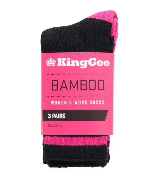 KingGee Womens 3 Pack Bamboo Socks - K49015 - KingGee sold by Kings Workwear www.kingworkwear.com.au