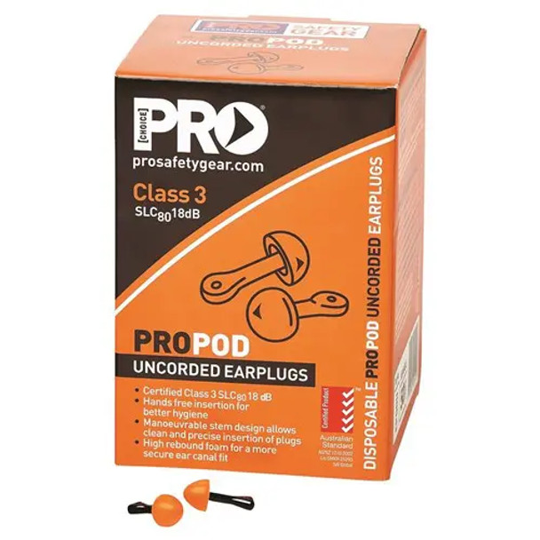 PRO CHOICE EPODU PROPOD UNCORDED EAR PLUGS 50 PAIRS sold by Kings Workwear at www.kingsworkwear.com.au