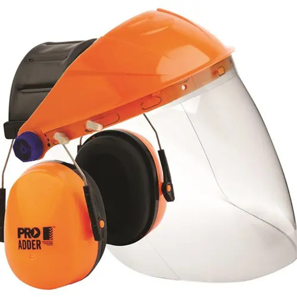 PRO CHOICE BGVCEADD STRIKER BROWGUARD + CLEAR VISOR + ADDER EARMUFF COMBO sold by Kings Workwear at www.kingsworkwear.com.au