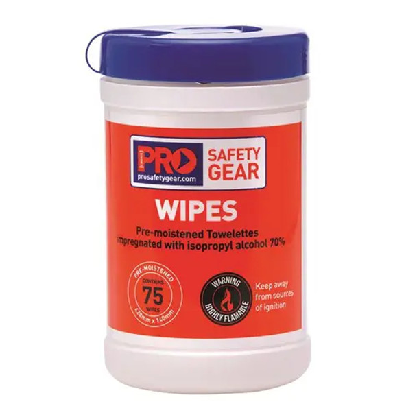 Pro Choice CW75 Isopropyl Wipes 75 Wipe Canister sold by Kings Workwear at www.kingsworkwear.com.au