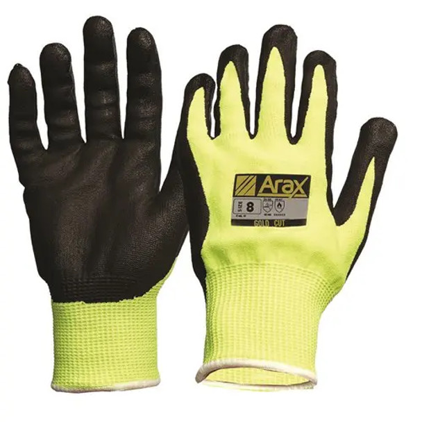 Pro Choice AFYN Araxa® Gold Nitrile Sand Dip ON HiVis Yellow Liner sold by Kings Workwear at www.kingsworkwear.com.au