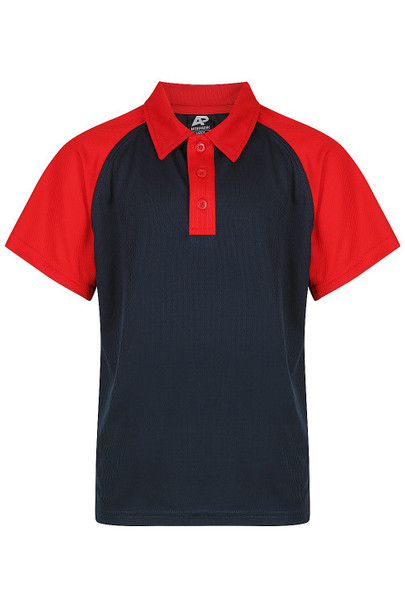 Front View of MANLY KIDS POLOS - W3318 -  sold by Kings Workwear www.kingsworkwear.com.au