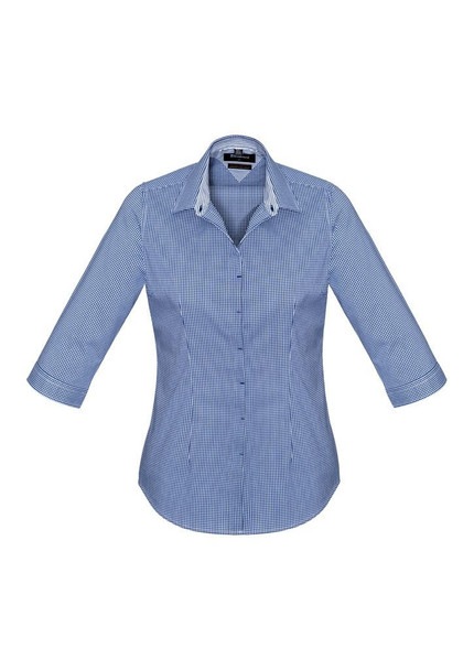 Front View of Womens Newport 3/4 Sleeve Shirt      sold by Kings Workwear www.kingsworkwear.com.au