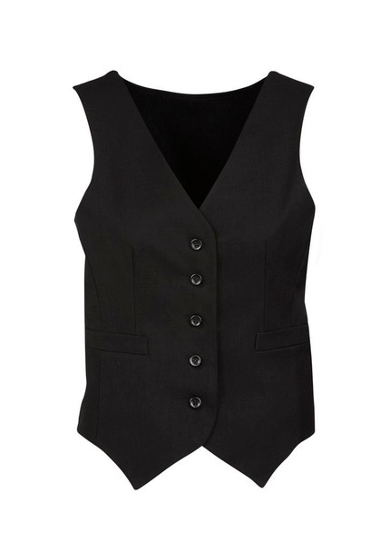 Front View of Womens Cool Stretch Peaked Vest with Knitted Back      sold by Kings Workwear www.kingsworkwear.com.au