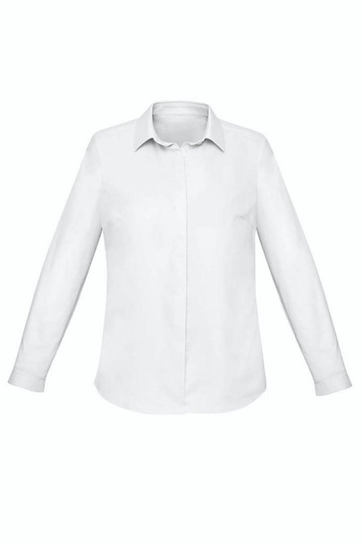 Front View of Womens Charlie Long Sleeve Shirt      sold by Kings Workwear www.kingsworkwear.com.au