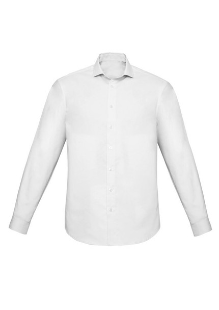 Front View of Mens Charlie Slim Fit Long Sleeve Shirt      sold by Kings Workwear www.kingsworkwear.com.au