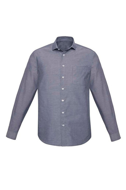 Front View of Mens Charlie Classic Fit Long Sleeve Shirt      sold by Kings Workwear www.kingsworkwear.com.au