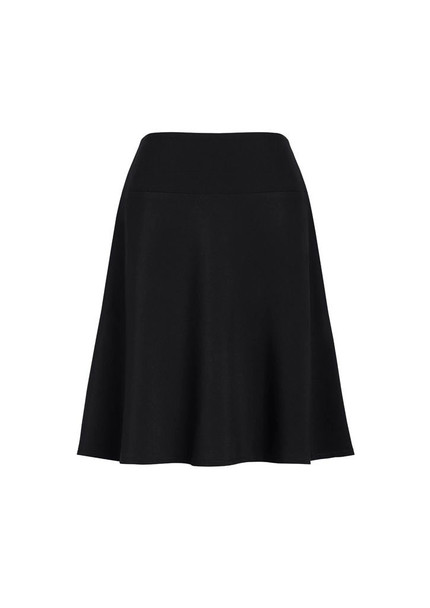 Front View of Womens Siena Bandless Flared Skirt      sold by Kings Workwear www.kingsworkwear.com.au