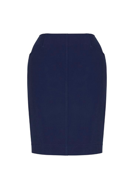 Front View of Womens Siena Bandless Pencil Skirt      sold by Kings Workwear www.kingsworkwear.com.au
