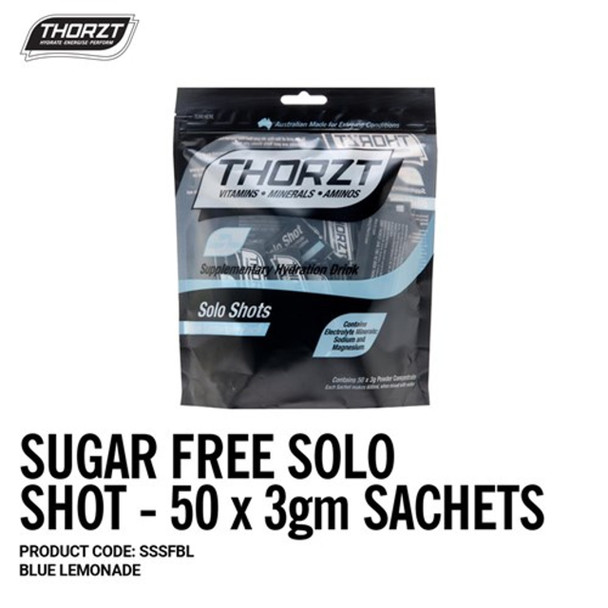 THORZT Sugar Free Solo Shot - 50 x 3gm Sachets - Blue Lemonade SSSFBL