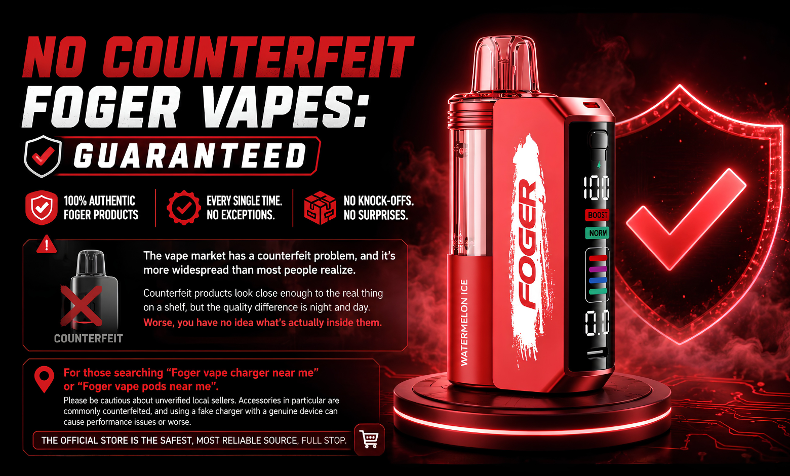 No Counterfeit Foger Vapes