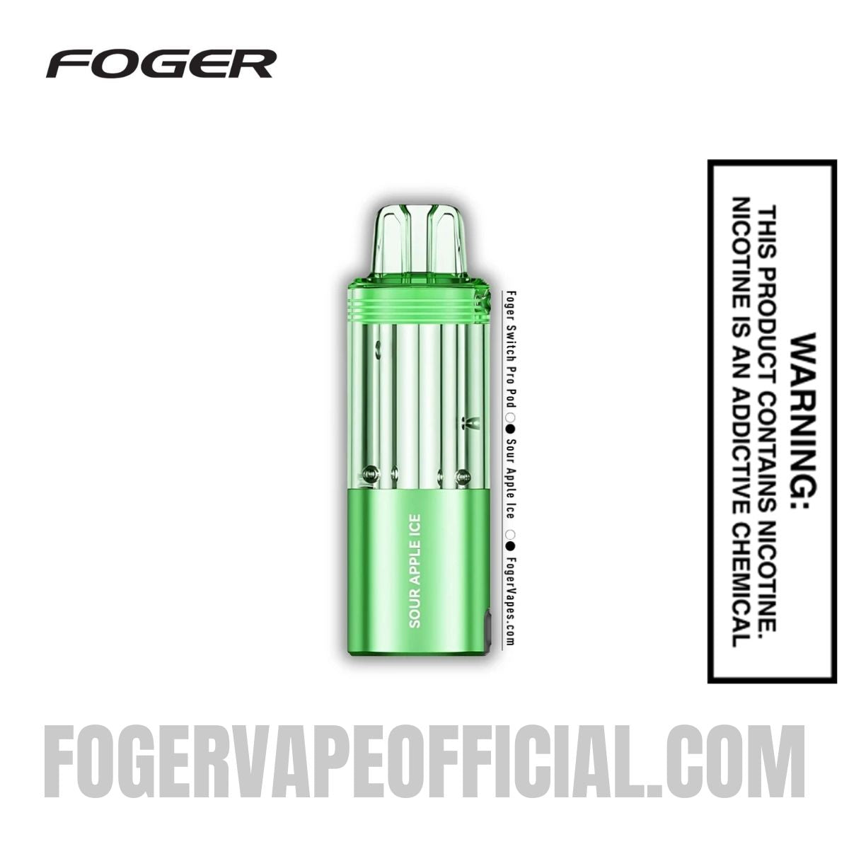 Sour Apple Ice Foger Switch Pro 30K Disposable Pod vape