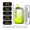 Sour Apple Watermelon Foger Bit 35K Disposable Vape Specifications
