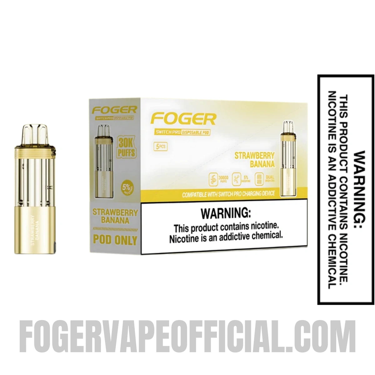 Strawberry Banana Foger Switch Pro 30K Disposable Pod with Bundle Box
