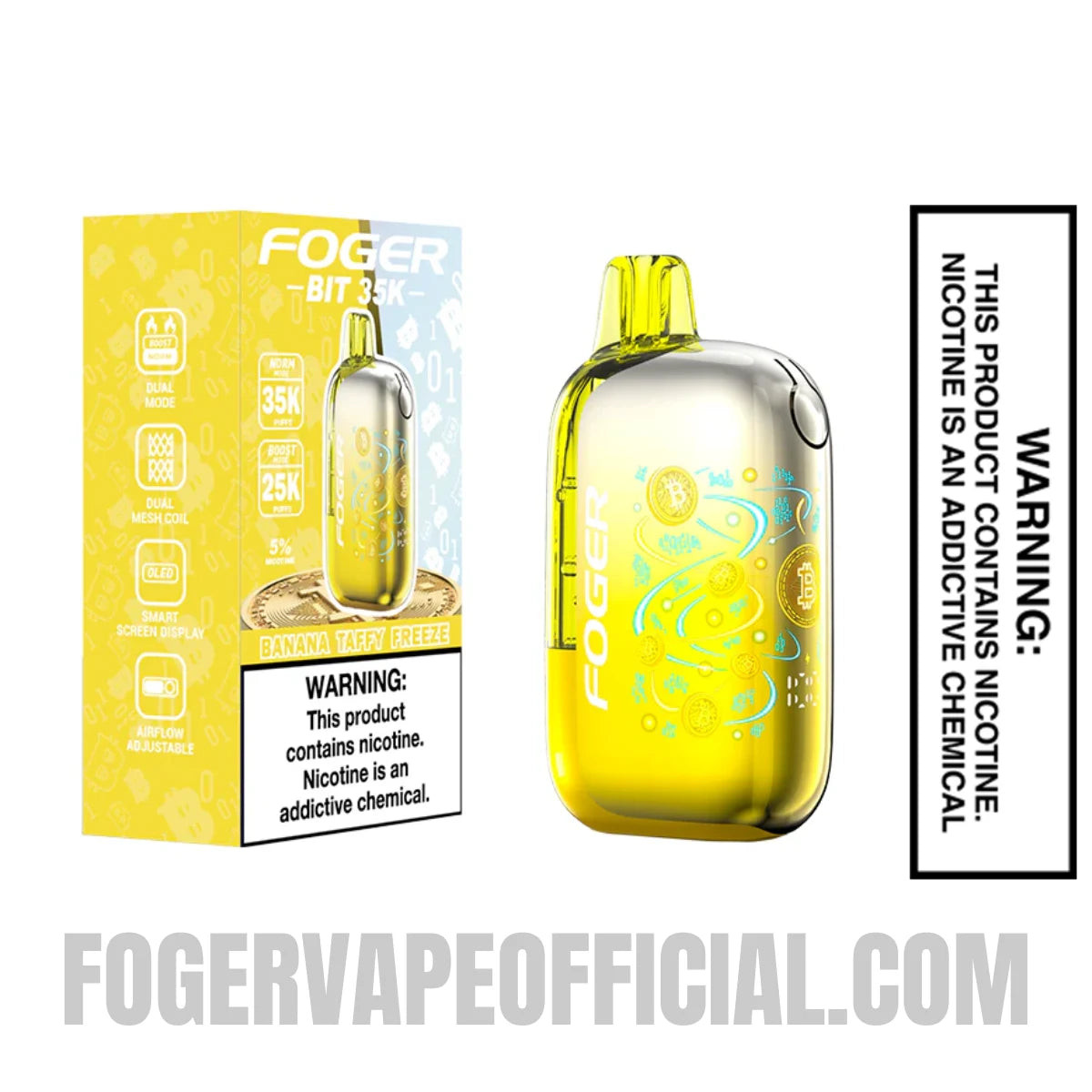 Banana Taffy Freeze Foger Bit 35K Disposable Vape With Package Box