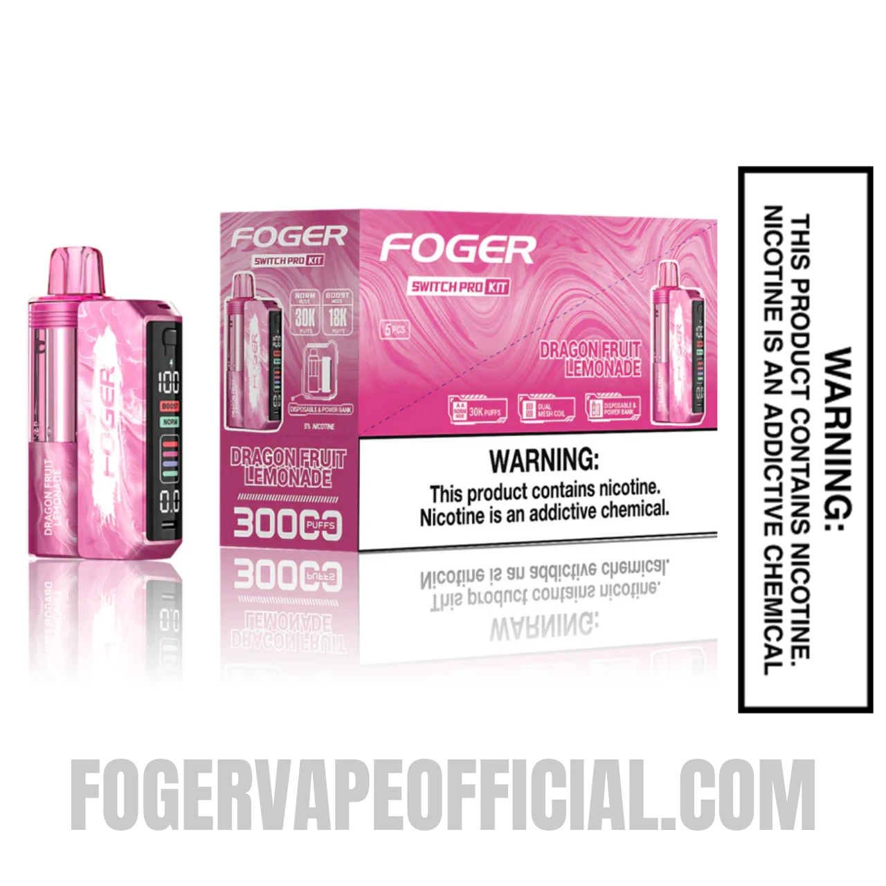 Dragon Fruit Lemonade Foger Switch Pro Kit 30K Puffs With Bundle Box