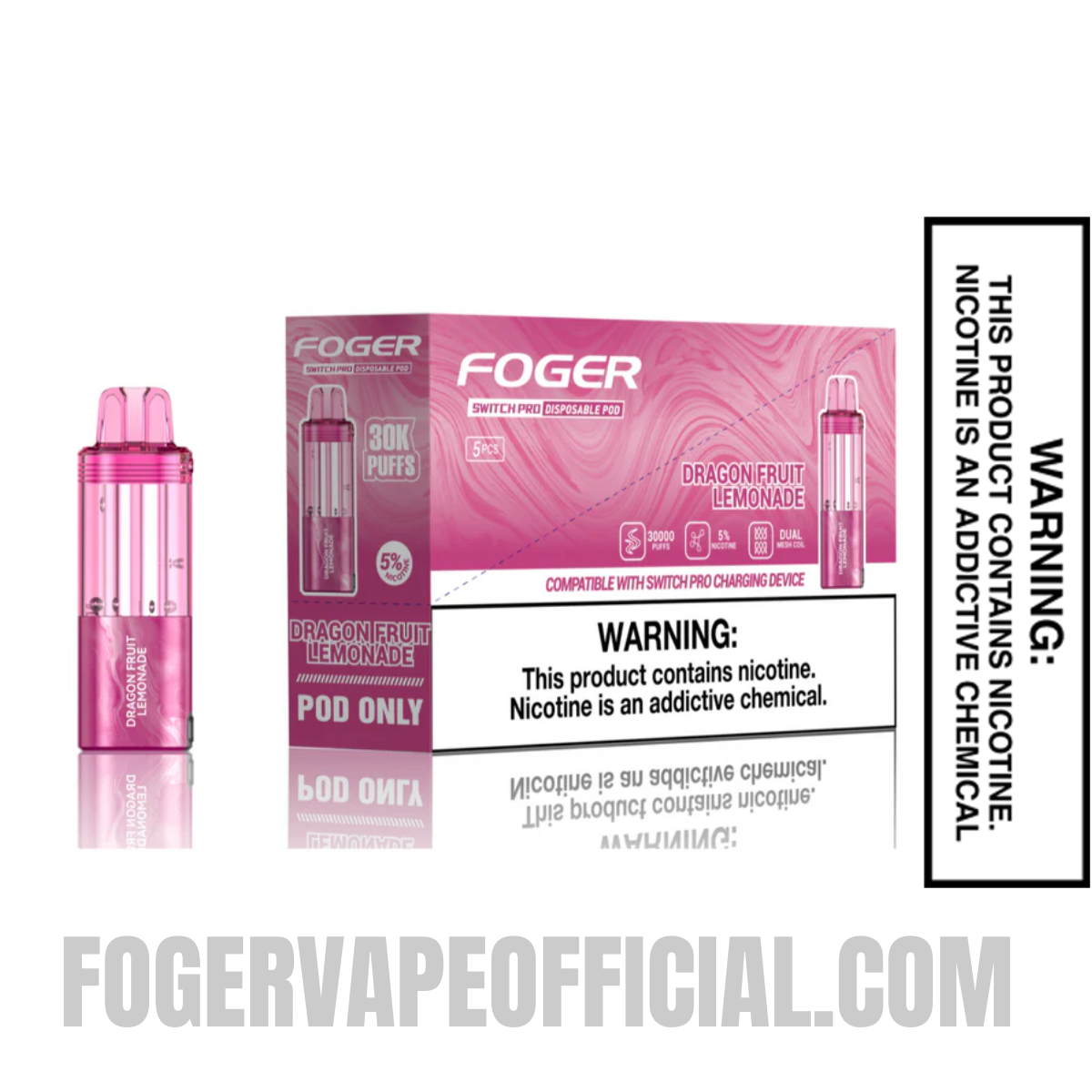 Dragon Fruit Lemonade Foger Switch Pro 30k Disposable Pod With Bundle Box