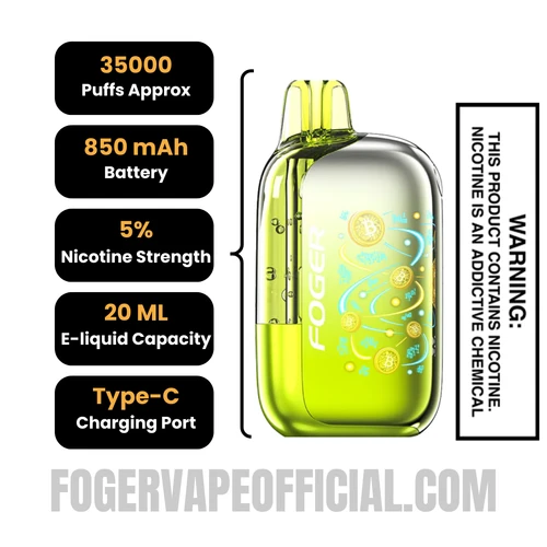 Sour Apple Watermelon Foger Bit 35K Disposable Vape Specifications