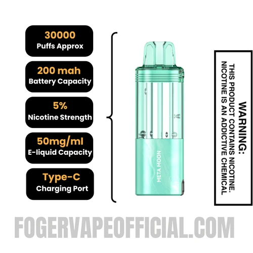 Meta Moon Foger Switch Pro 30K Disposable Pod Specifications