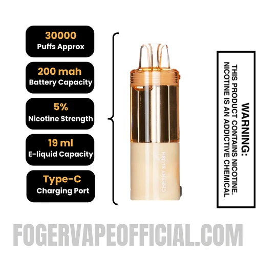 Cherry Slush Foger Switch Pro 30k Disposable Vape Pod Specifications