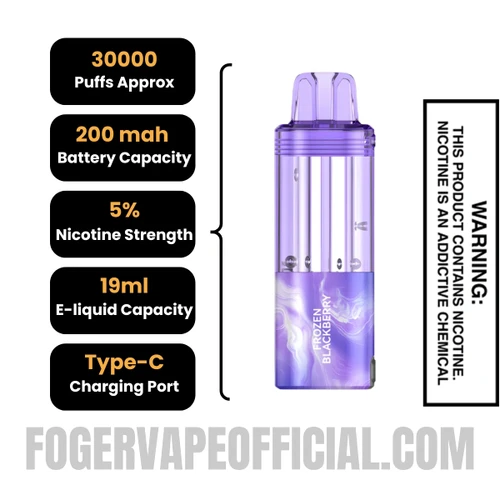 Frozen Blackberry Foger Switch Pro 30K Disposable Vape Pod Specifications