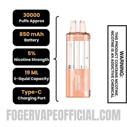 Strawnana Ice Cream Foger Switch Pro 30K Disposable Vape Pod