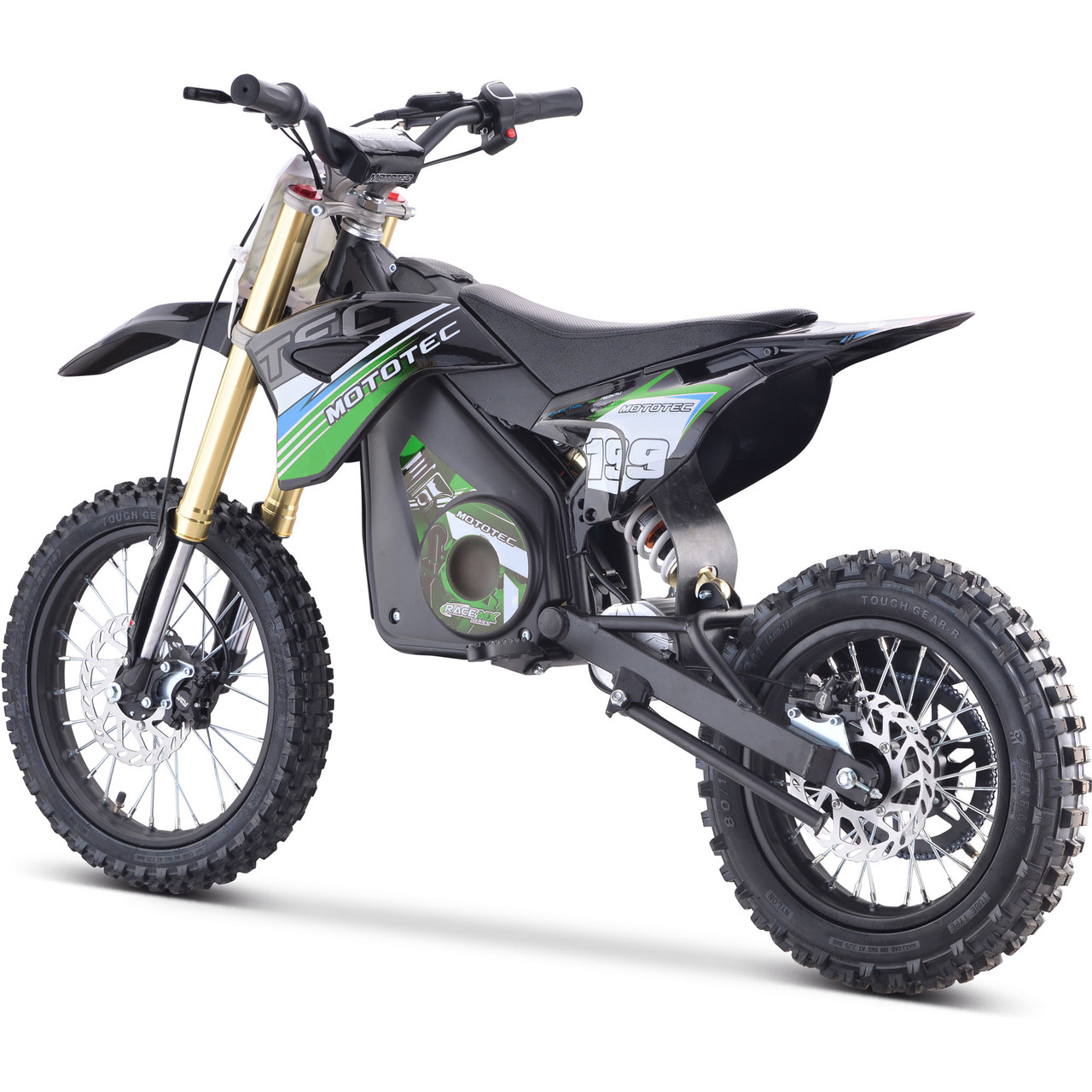 MotoTec 48v Pro Electric Dirt Bike 1600w Lithium Green