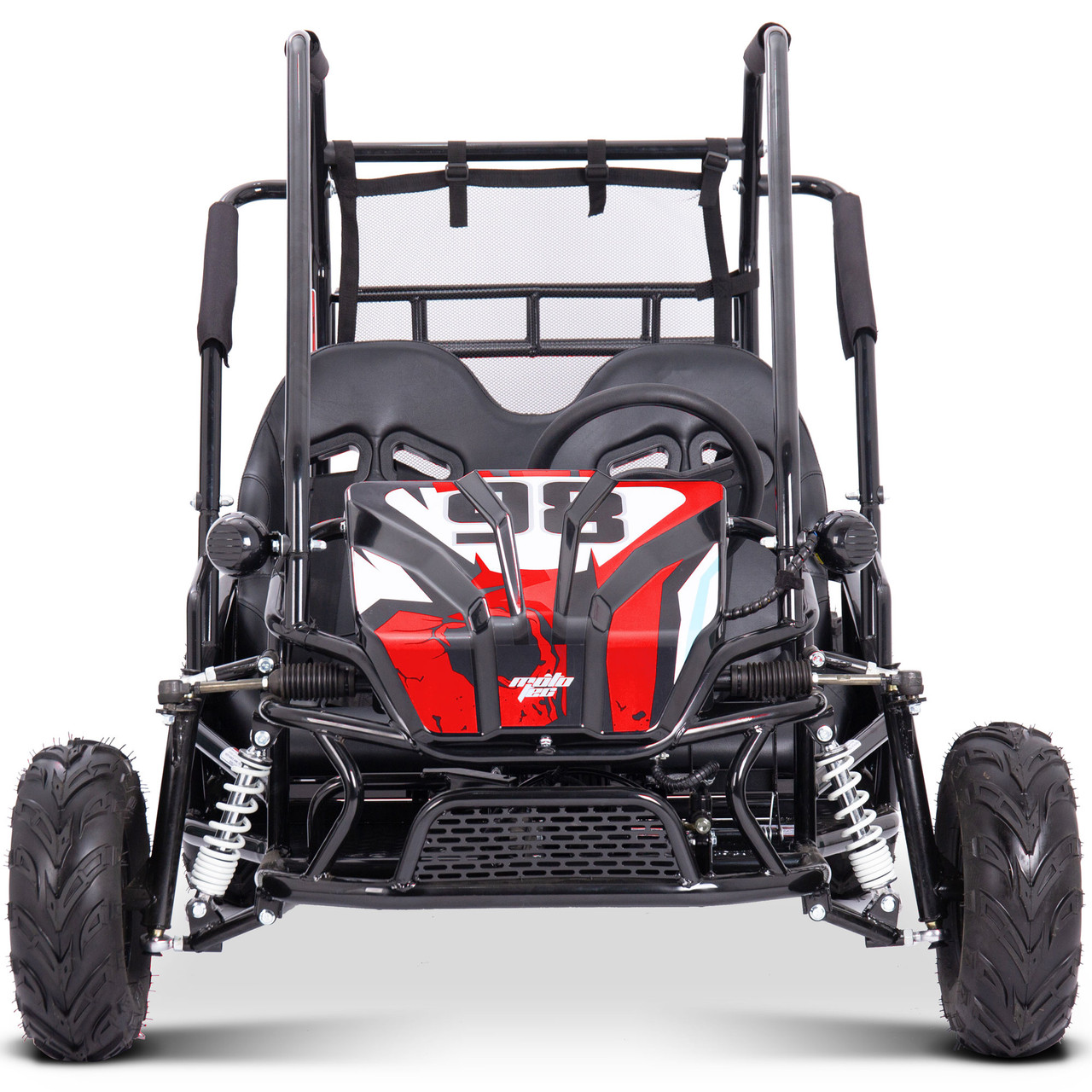 MotoTec Mud Monster XL 72v 2000w Electric Go Kart Full Suspension Red