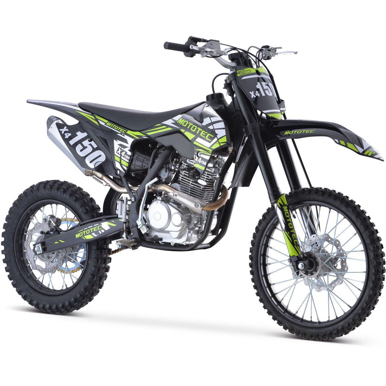 MotoTec X4 150cc 4-Stroke Gas Dirt Bike Black