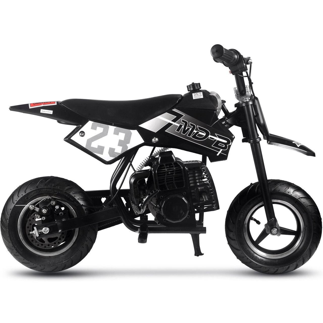 MotoTec Supermoto 50cc 2-Stroke Kids Dirt Bike Black