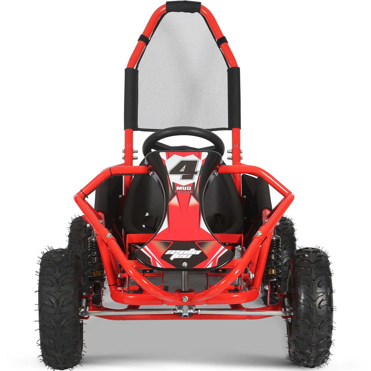 MotoTec Mud Monster 98cc Go Kart Full Suspension Red