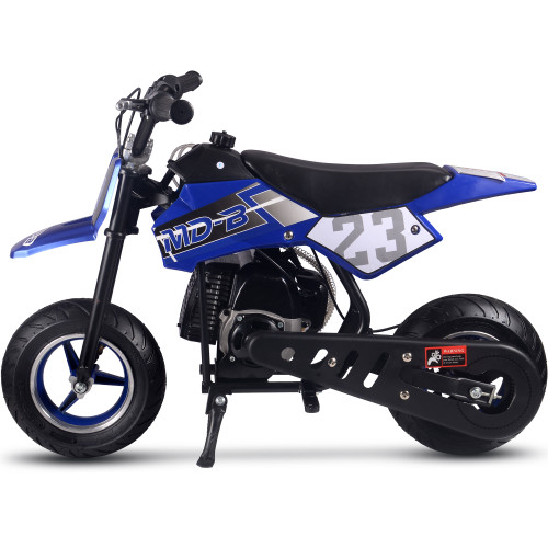 MotoTec Supermoto 50cc 2-Stroke Kids Dirt Bike Blue