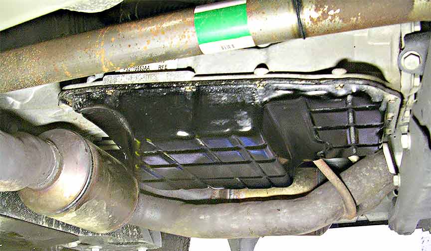OEM pan and exhaust and catalytic converter