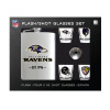 Baltimore Ravens Flask Gift Set Stainless Steel Barware NFL Fan Gift