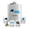 Carolina Panthers Flask Gift Set Stainless Steel Barware NFL Fan Gift
