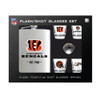 Cincinnati Bengals Flask Gift Set Stainless Steel Barware NFL Fan Gift