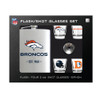 Denver Broncos Flask Gift Set Stainless Steel Barware NFL Fan Gift