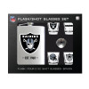 Las Vegas Raiders Flask Gift Set Stainless Steel Barware NFL Fan Gift