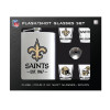 New Orleans Saints Flask Gift Set Stainless Steel Barware NFL Fan Gift