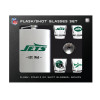 New York Jets Flask Gift Set Stainless Steel Barware NFL Fan Gift