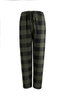 Men's Plaid Fleece Pajama Pant Black / Green