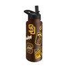 San Diego Padres Quencher Bottle 34oz Stainless Steel Dreamweave
